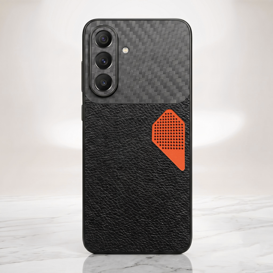 Samsung Galaxy A57 5G Carbon Fiber Heat Dissipation Leather Hybrid Phone Case