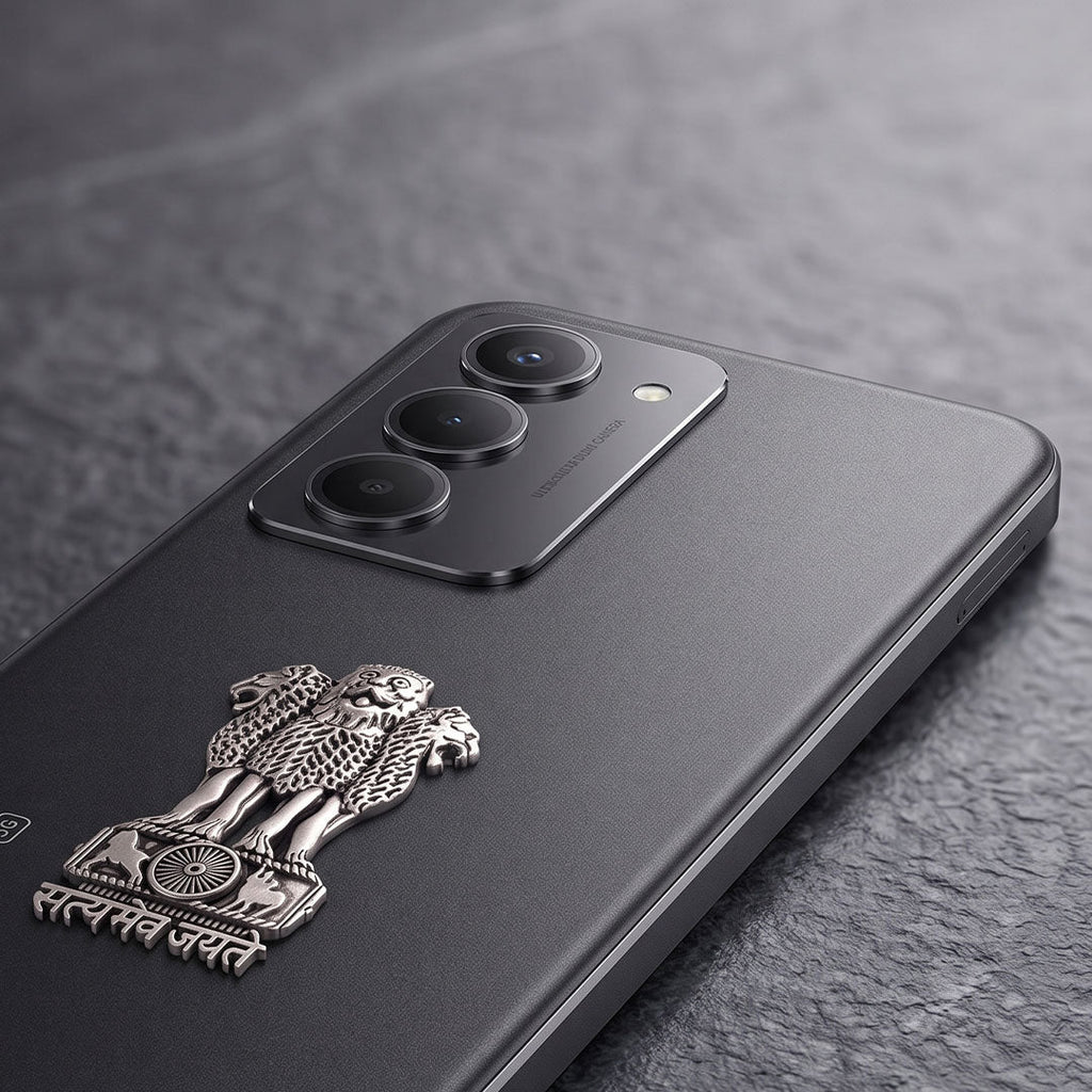 Redmi 15 5G Compatible Satyamev Jayate 3D Metal Emblem Sticker