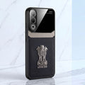 Oppo K12x 5G Satyamev Jayate 3D Metal Leather Back Case