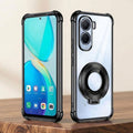 Vivo T5 Pro 5G Original Luxury Magnifier Ring Stand Shockproof Airbags Corner Case