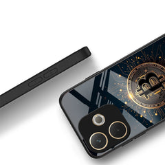 Oppo A5 Pro 5G Premium Acrylic Shockproof Glass Back Case (Bitcoin Armor)