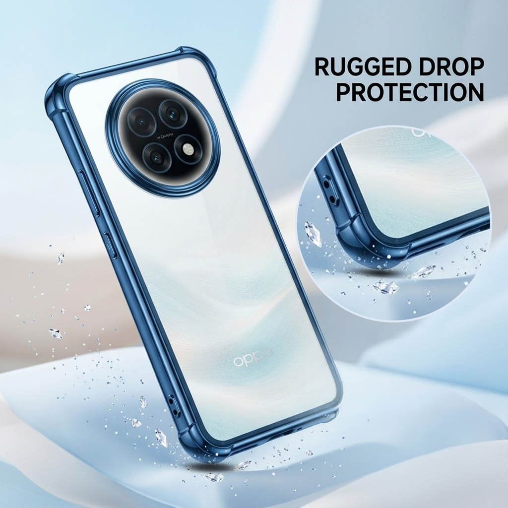 Oppo F31 Pro+ 5G Anti-Yellow Electroplating Transparent Airbags Case