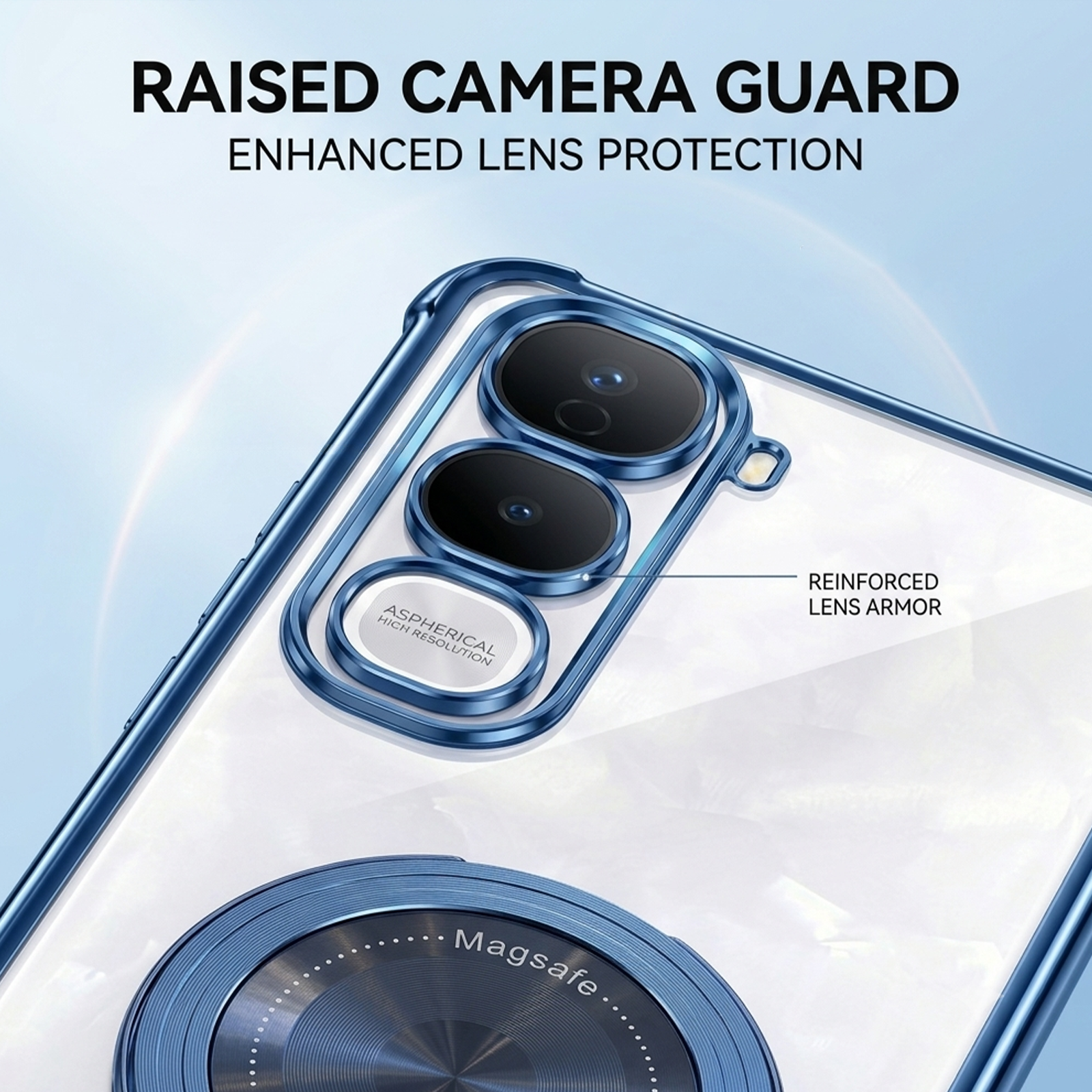 Vivo Y400 Pro 5G Luxury Four Corner Invincible Bracket Ring Stand Case