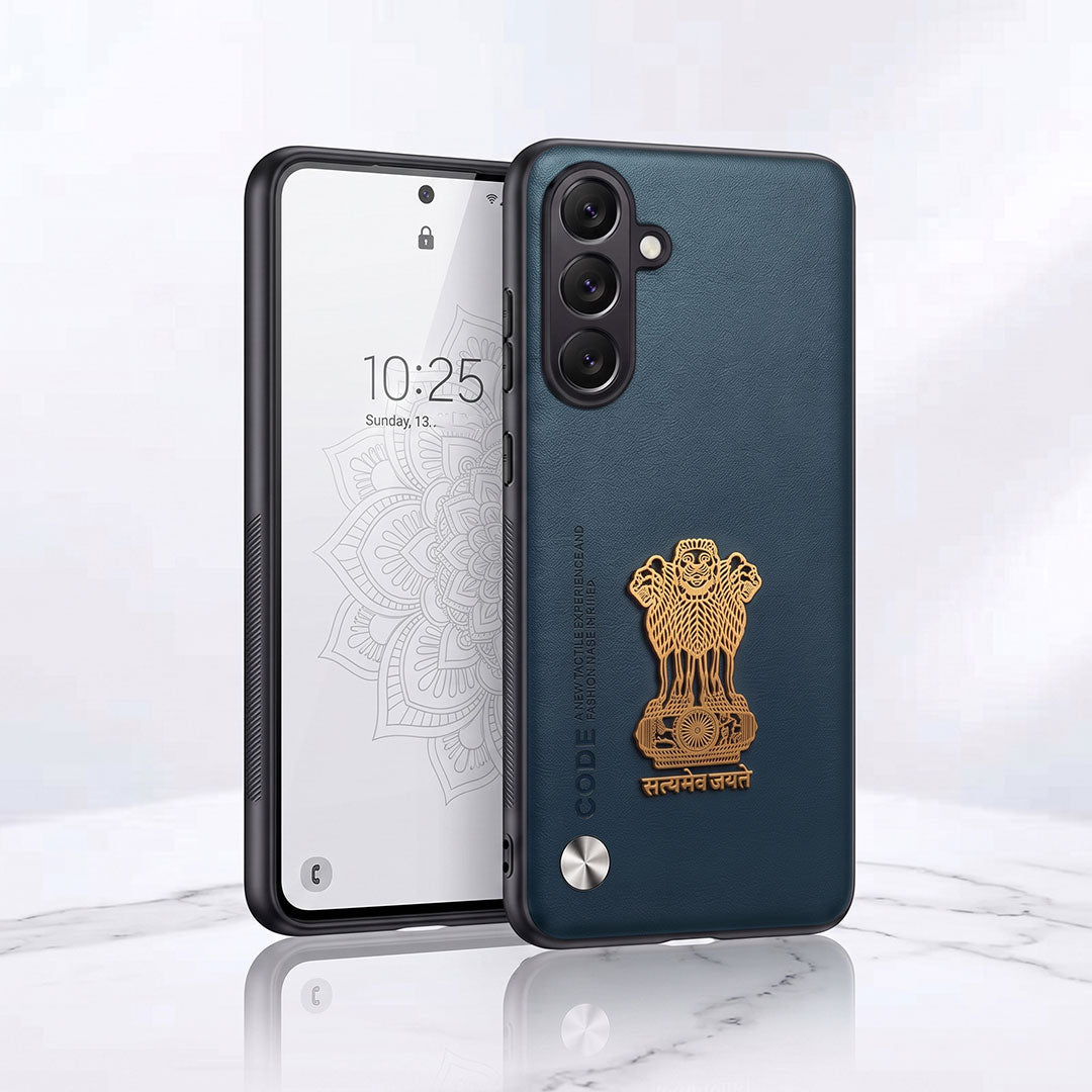 Samsung Galaxy A35 5G Satyamev Jayate Vegan Leather Back Case