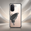 Vivo V60e 5G Premium Butterfly Glitter Stand Transparent Shockproof Airbag Phone Case