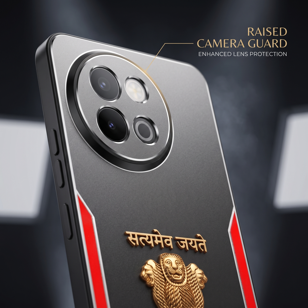 Vivo Y58 5G Satyamev Jayate 3D Metal Aluminium Back Case