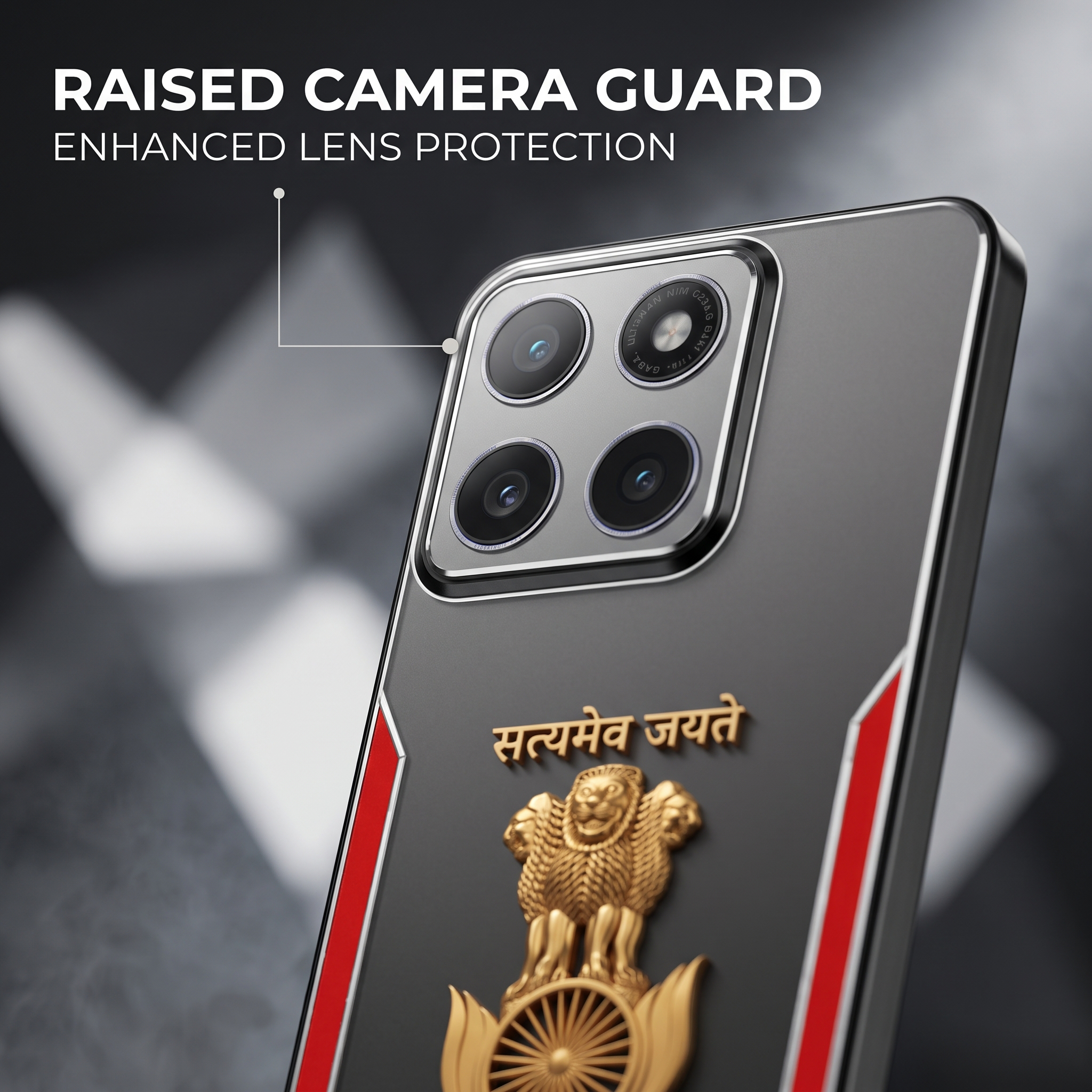 Motorola Edge 60 Fusion 5G Satyamev Jayate 3D Metal Aluminium Back Case