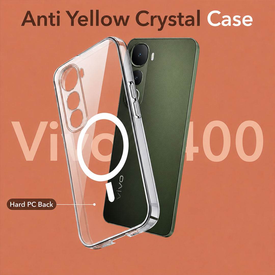 Vivo Y400 Pro 5G Clear Anti-Yellow MagSafe Protective Case
