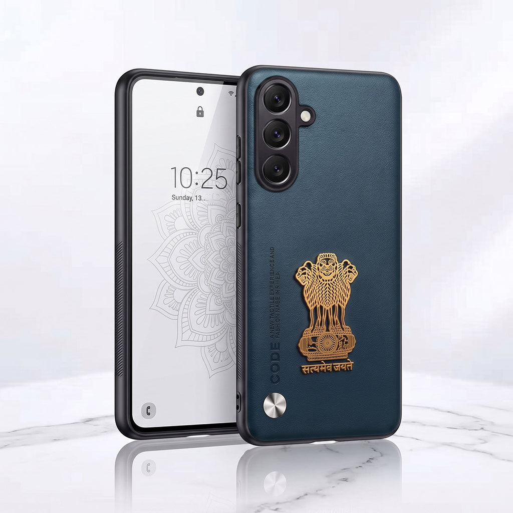 Samsung Galaxy A55 5G Satyamev Jayate Vegan Leather Back Case