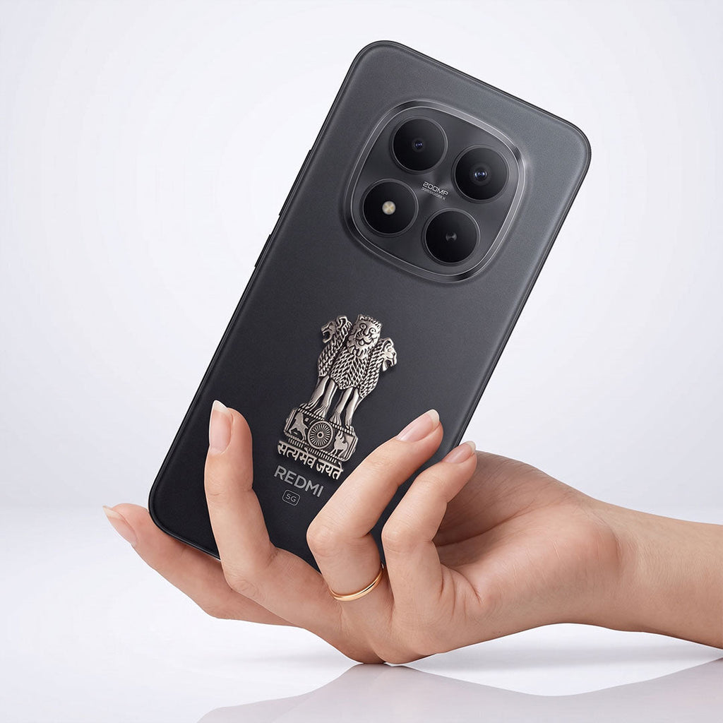 Redmi Note 15 Pro+ 5G Compatible Satyamev Jayate 3D Metal Emblem Sticker
