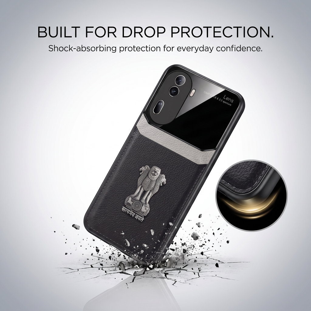 Oppo Reno 11 Pro 5G Satyamev Jayate 3D Metal Leather Back Case