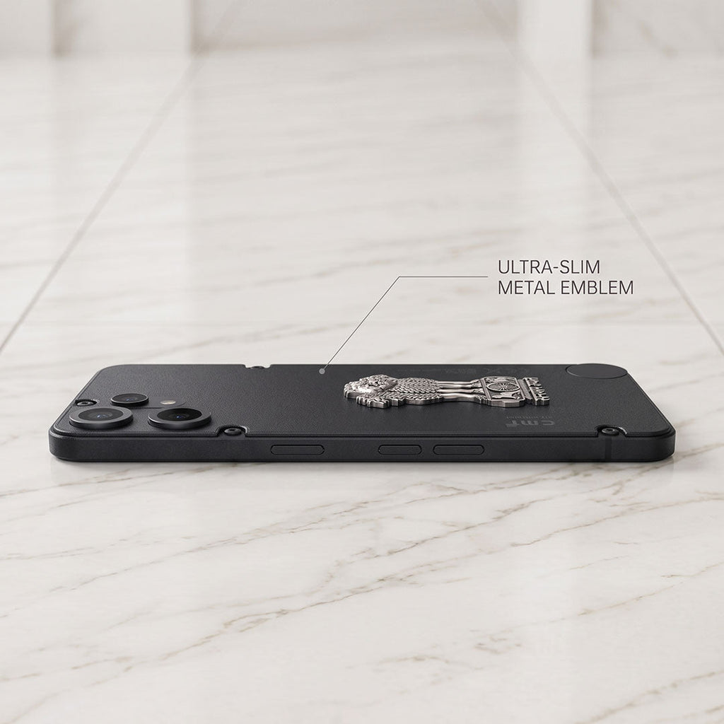 Nothing Phone 2 Pro 5G Compatible Satyamev Jayate 3D Metal Emblem Sticker