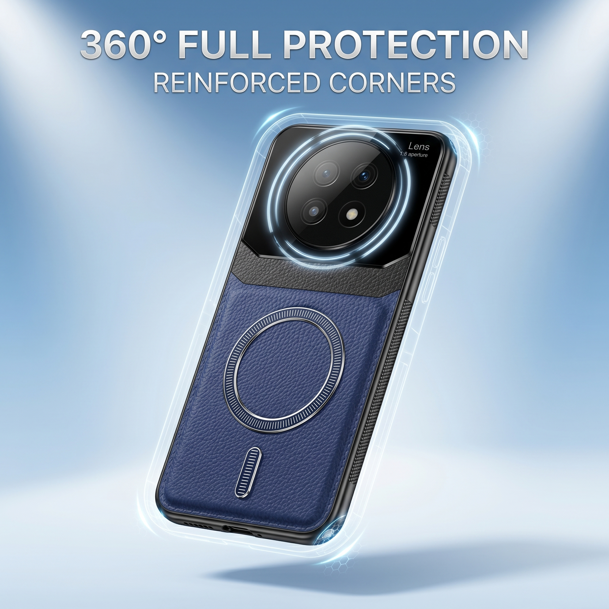 Oppo F29 Pro 5G Premium Magsafe Magnetic Leather Lens Protective Case