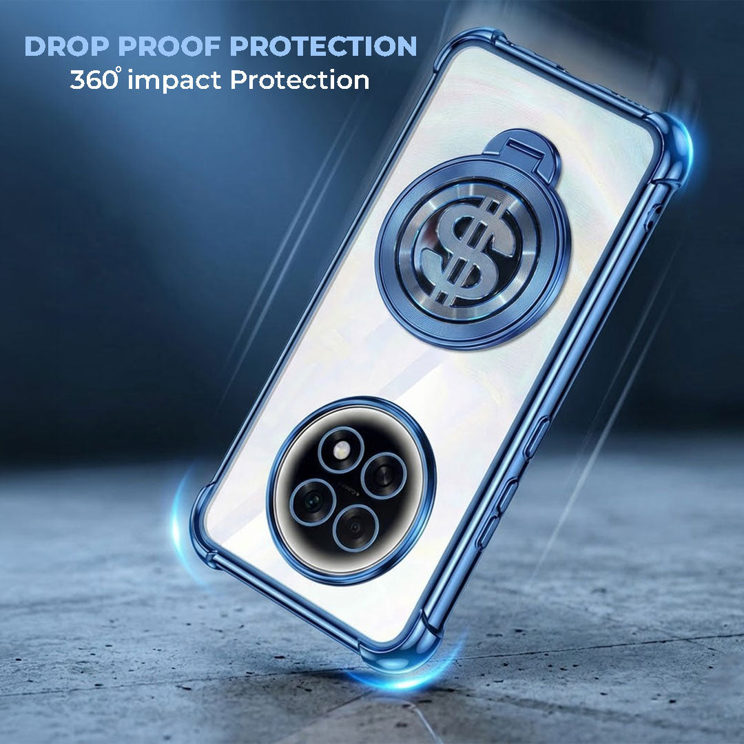 Oppo F31 Pro+ 5G Four Corner Airbags 100% Original Astro Money Magnet Rotating Dollar Case (Buy 1 Get 1 Free Surprise Cover)