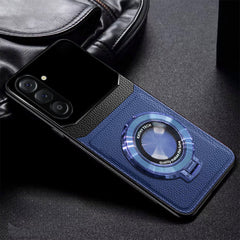 Samsung Galaxy A56 5G Original Luxury Leather Lens Magnifier Ring Stand Case