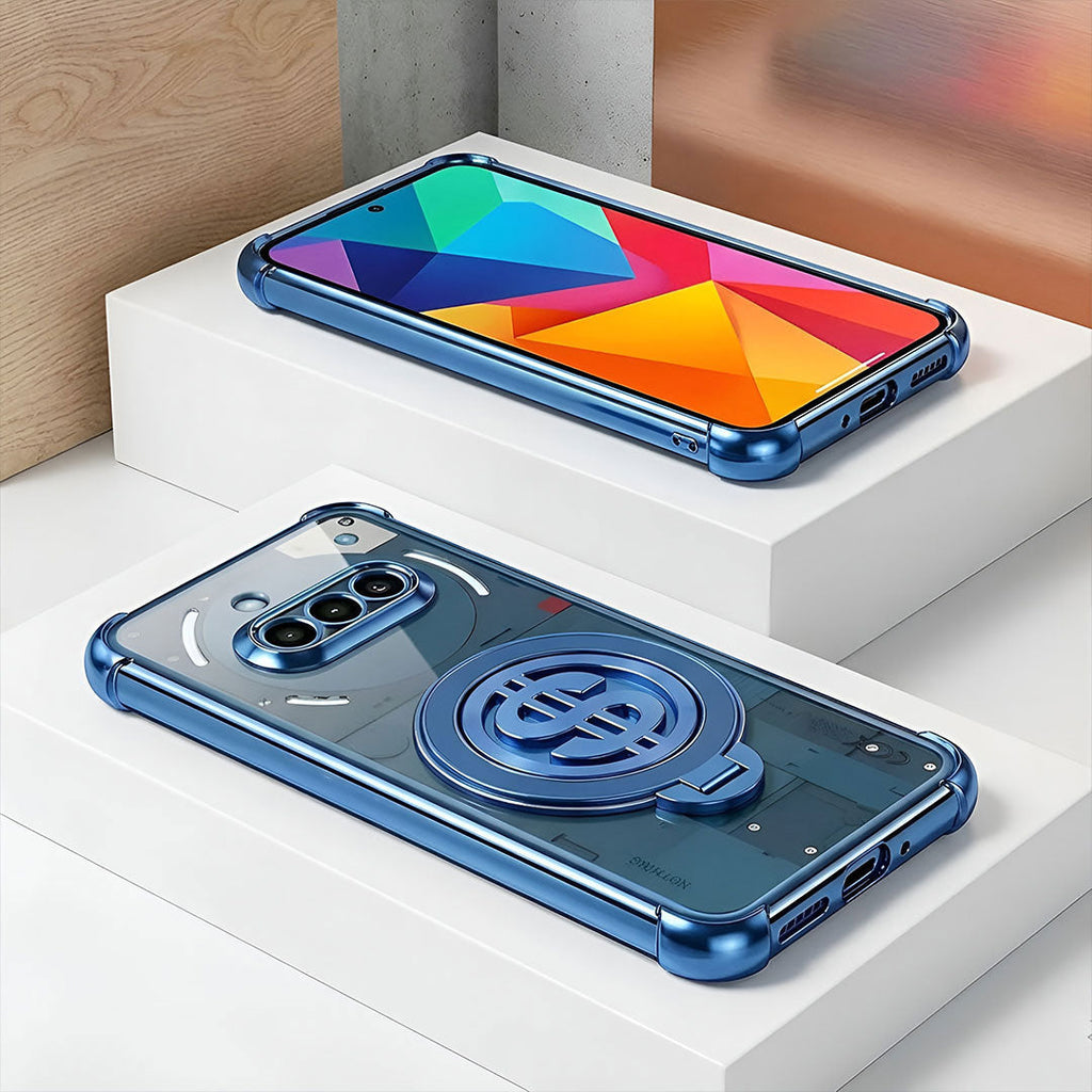 Nothing Phone 3a 5G Four Corner Airbags 100% Original Astro Money Magnet Rotating Dollar Case
