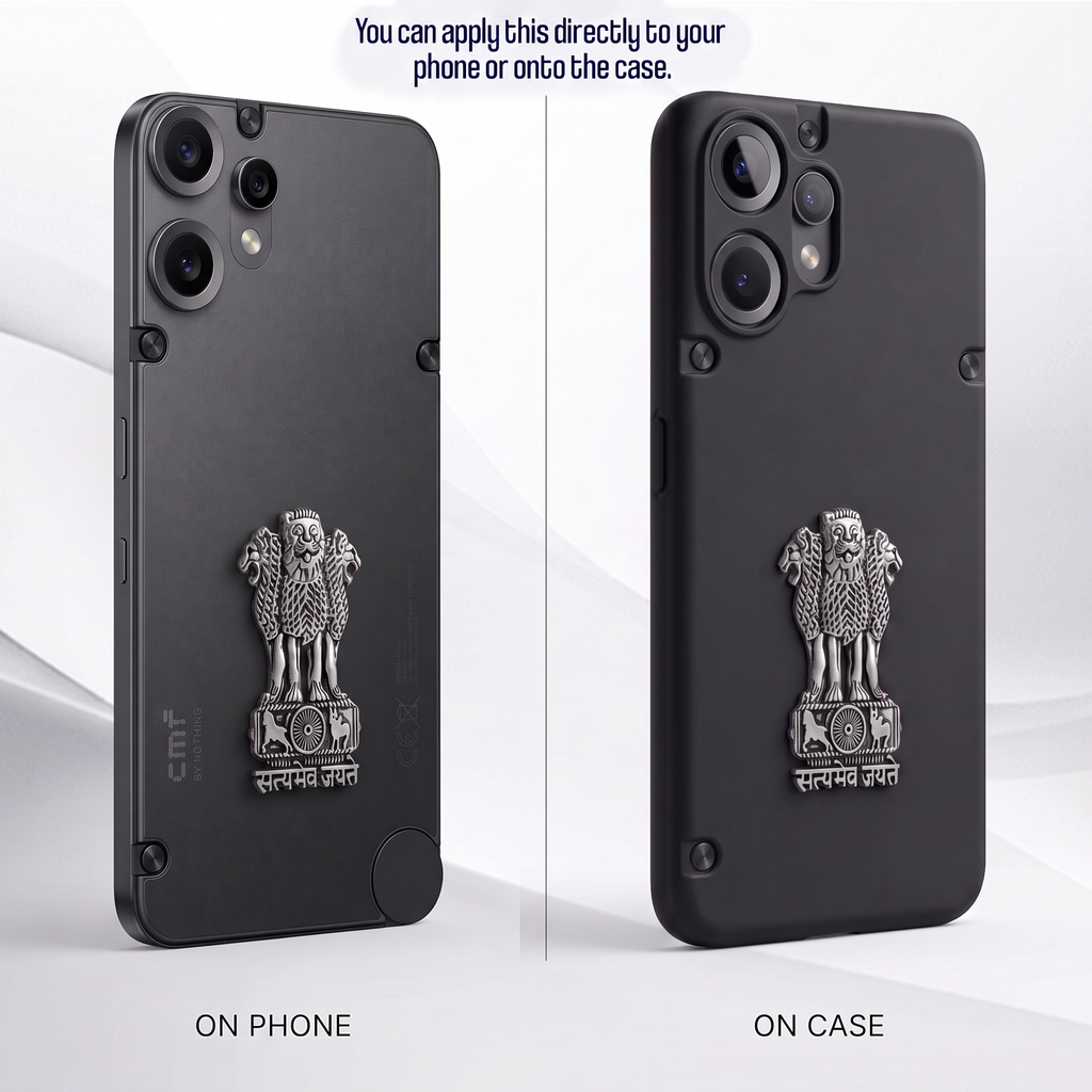 CMF Phone 2 Pro 5G Compatible Satyamev Jayate 3D Metal Emblem Sticker