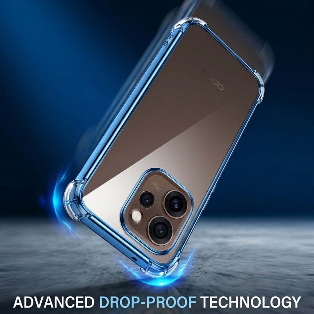Oppo Reno 15 Pro Mini 5G Anti-Yellow Electroplating Transparent Airbags Case