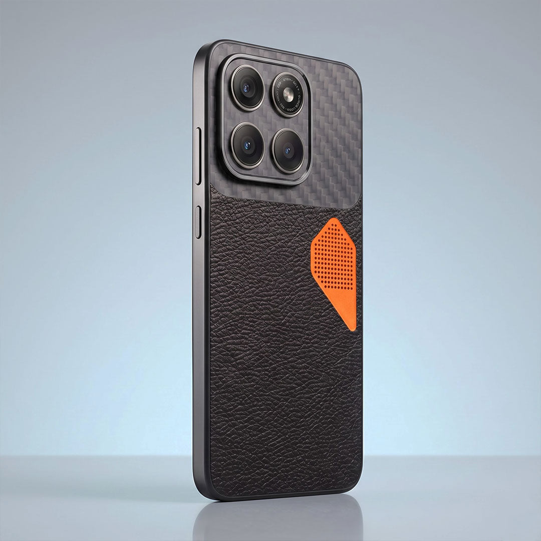 Motorola Edge 60 Pro 5G Carbon Fiber Heat Dissipation Leather Hybrid Phone Case