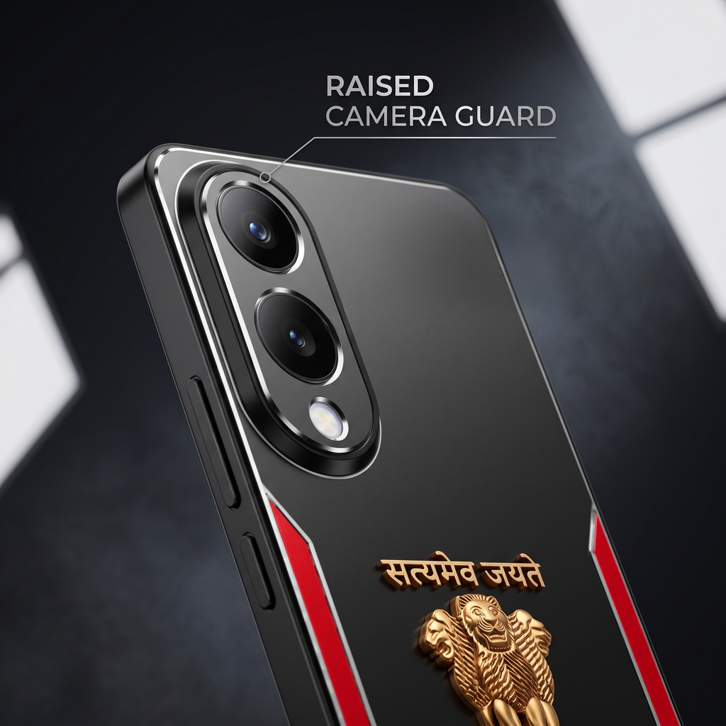 Vivo Y28 5G Satyamev Jayate 3D Metal Aluminium Back Case