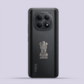 Poco M8 5G Compatible Satyamev Jayate 3D Metal Emblem Sticker