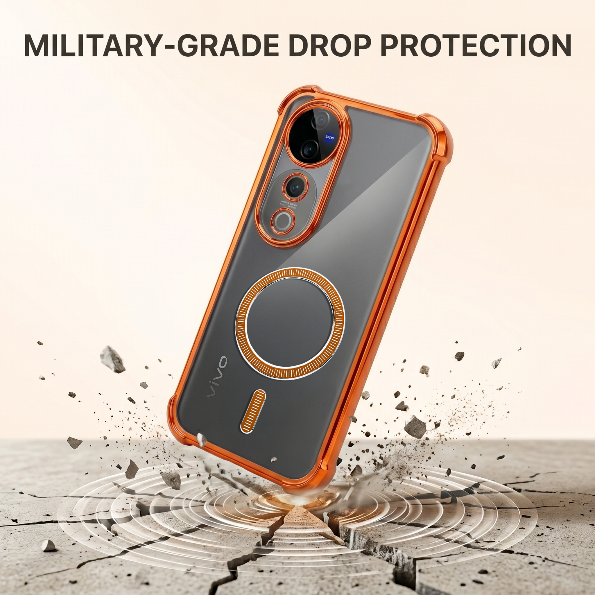 Vivo V40 Pro 5G Magsafe Airbag Cosmic Orange Case