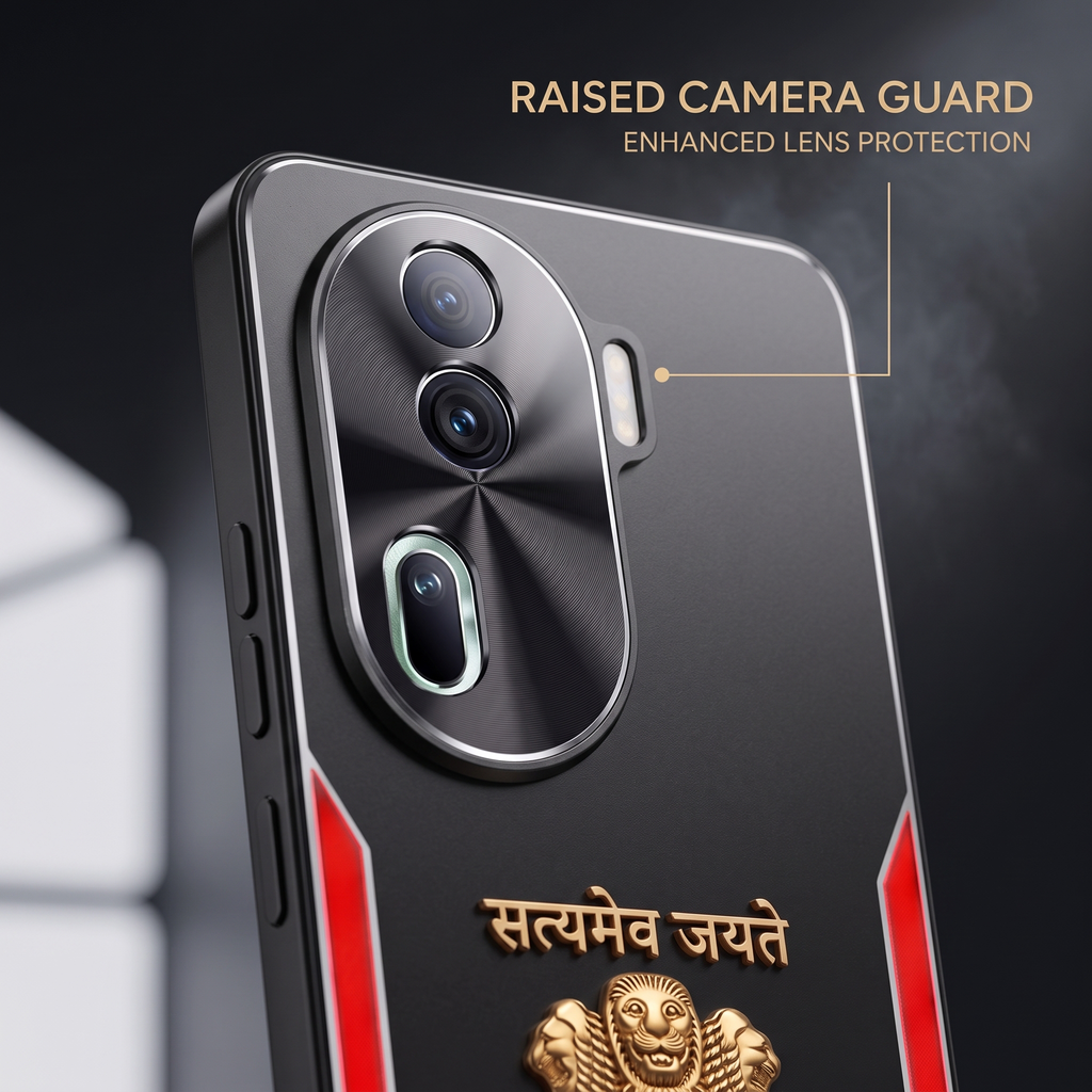 Oppo Reno 11 Pro 5G Satyamev Jayate 3D Metal Aluminium Back Case