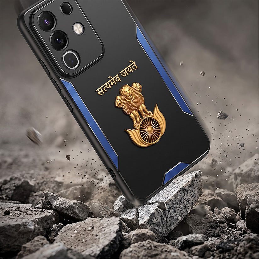 Vivo T4x 5G Satyamev Jayate 3D Metal Aluminium Back Case