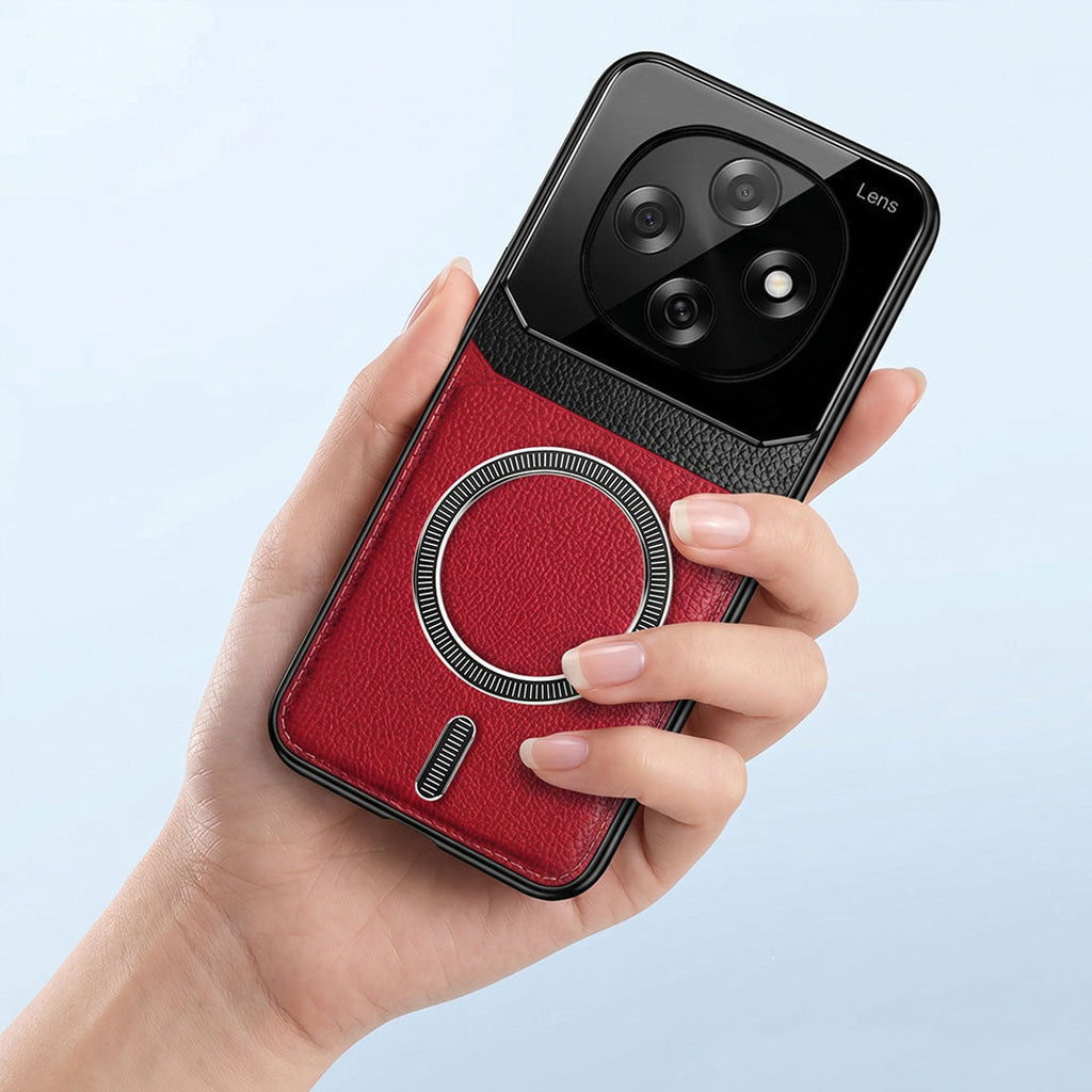 Oppo F31 Pro 5G Premium Magsafe Magnetic Leather Lens Protective Case
