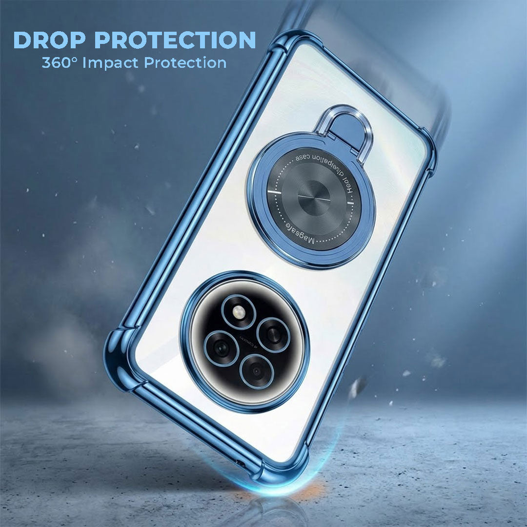 Oppo F31 Pro+ 5G Luxury Four Corner Invincible Bracket Ring Stand Case (Buy 1 Get 1 Free Surprise Cover)