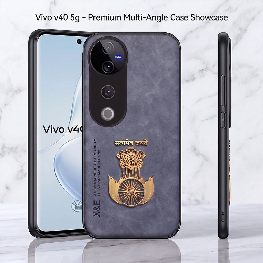 Vivo V40 Pro 5G Satyamev Jayate Comfortable Leather Phone Case