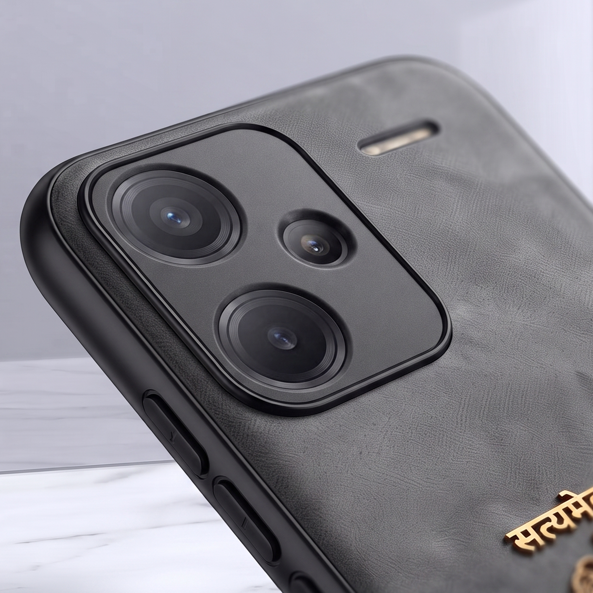 Redmi Note 13 Pro+ 5G Satyamev Jayate Comfortable Leather Phone Case