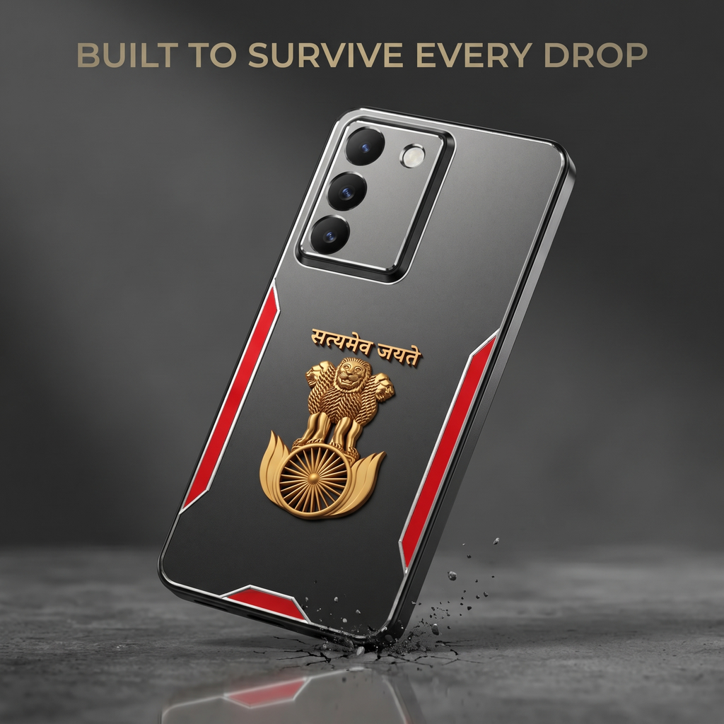 Vivo Y200e 5G Satyamev Jayate 3D Metal Aluminium Back Case