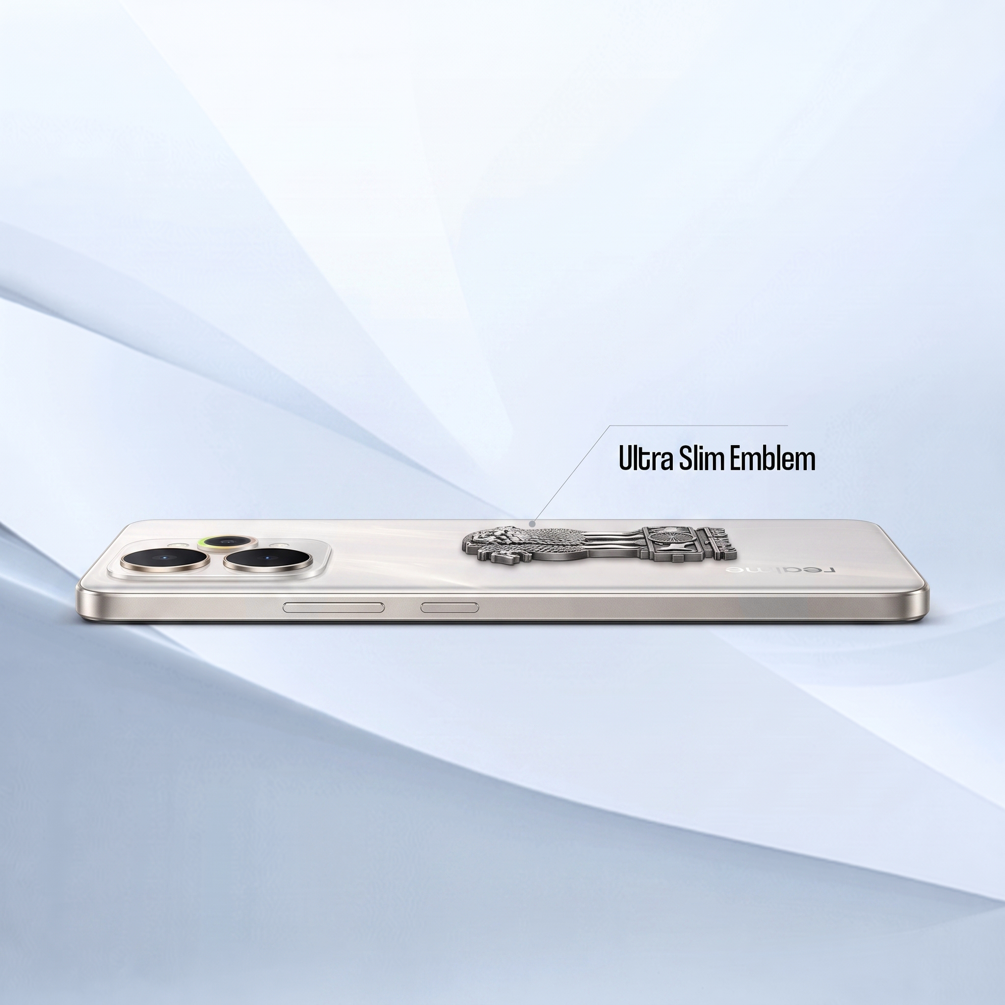 Realme 15 5G Compatible Satyamev Jayate 3D Metal Emblem Sticker