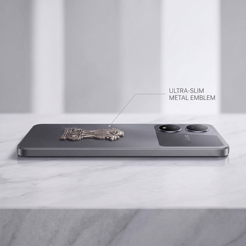 Vivo Y100 5G Compatible Satyamev Jayate 3D Metal Emblem Sticker