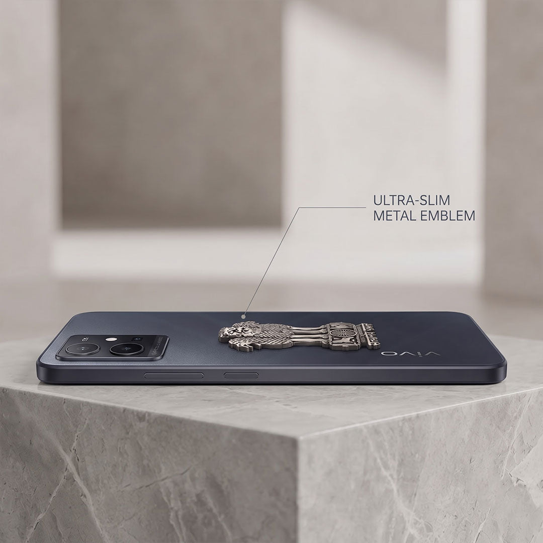 Vivo Y35 5G Compatible Satyamev Jayate 3D Metal Emblem Sticker