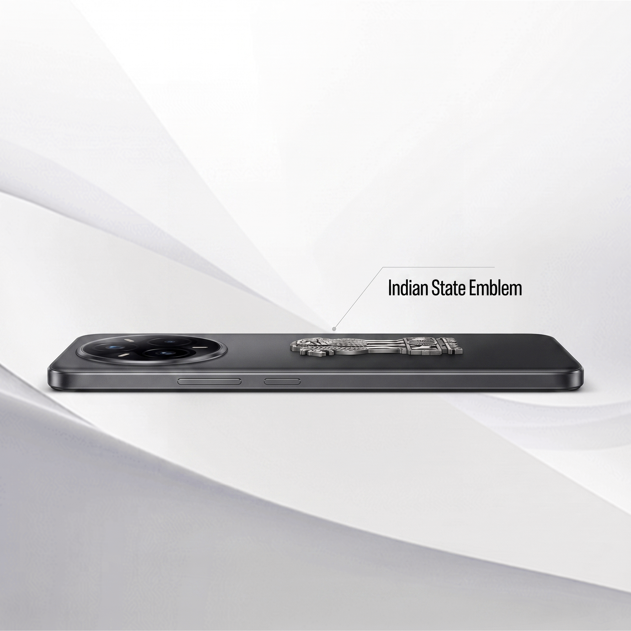 Realme 14 Pro+ 5G Compatible Satyamev Jayate 3D Metal Emblem Sticker