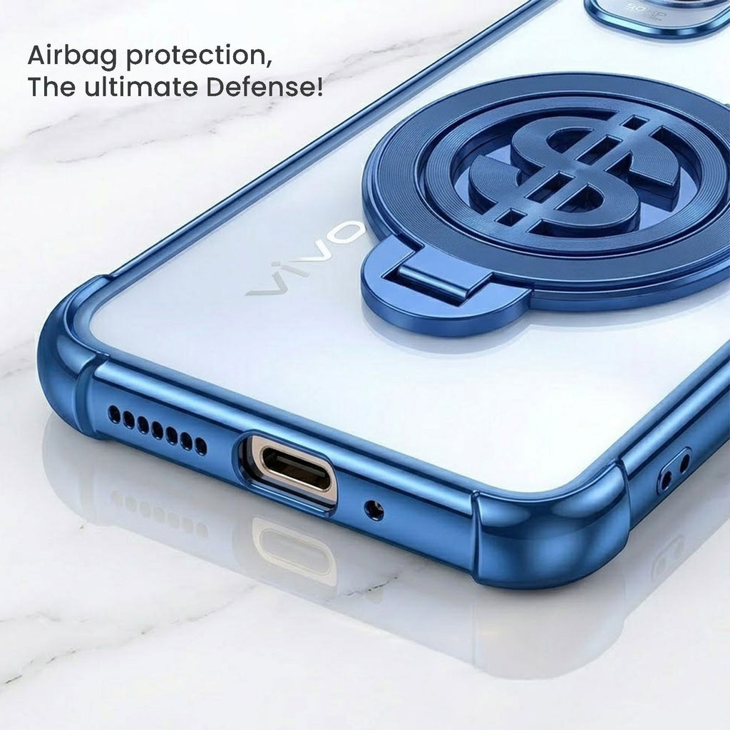 Vivo T5 Pro 5G Four Corner Airbags 100% Original Astro Money Magnet Rotating Dollar Case