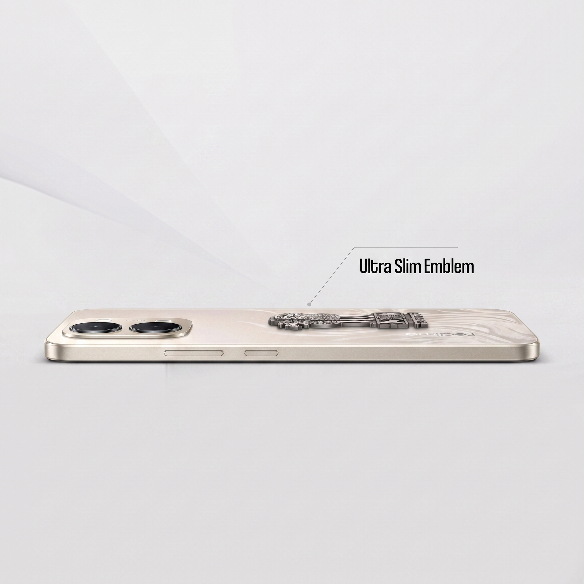 Realme C100x 5G Compatible Satyamev Jayate 3D Metal Emblem Sticker