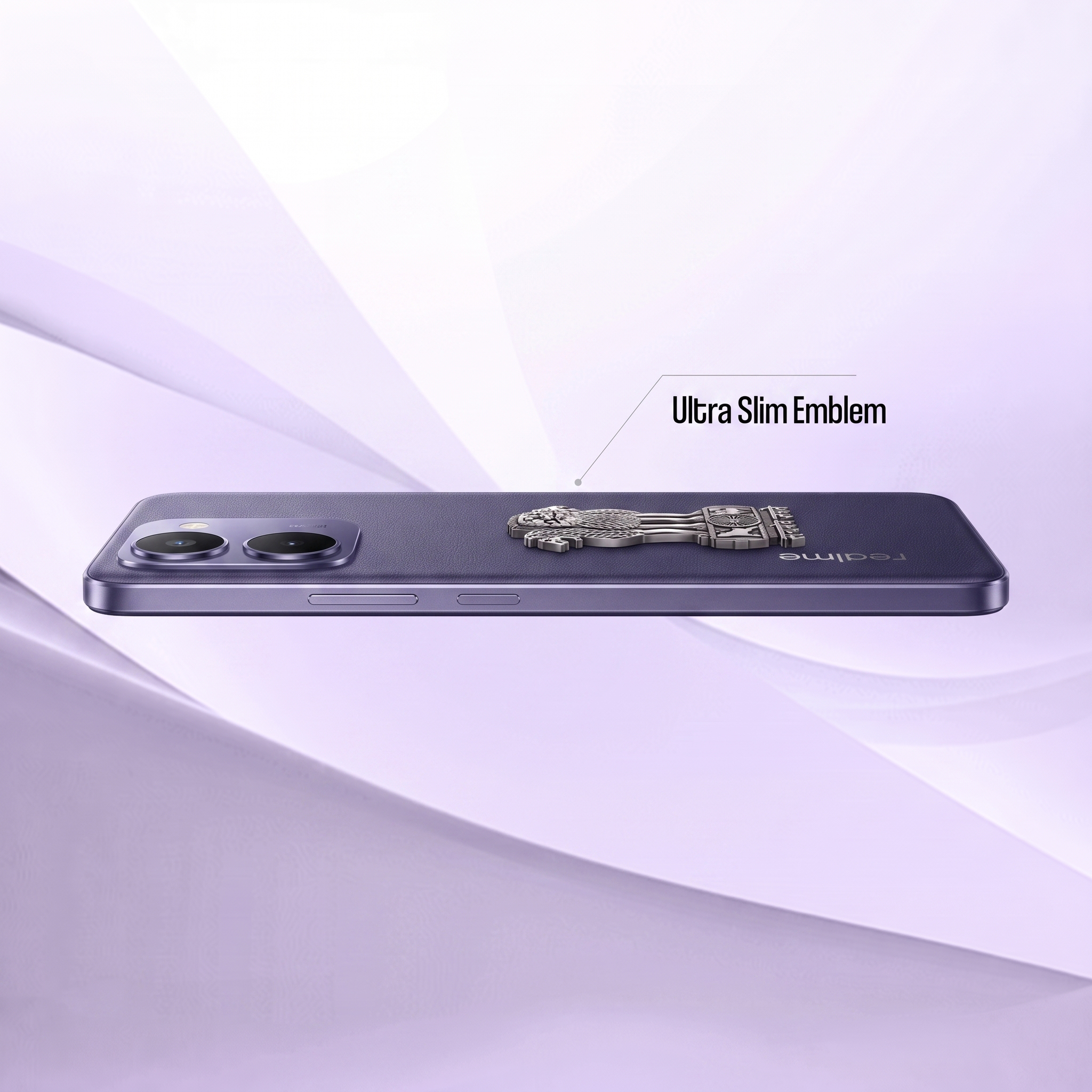 Realme P3 Ultra 5G Compatible Satyamev Jayate 3D Metal Emblem Sticker