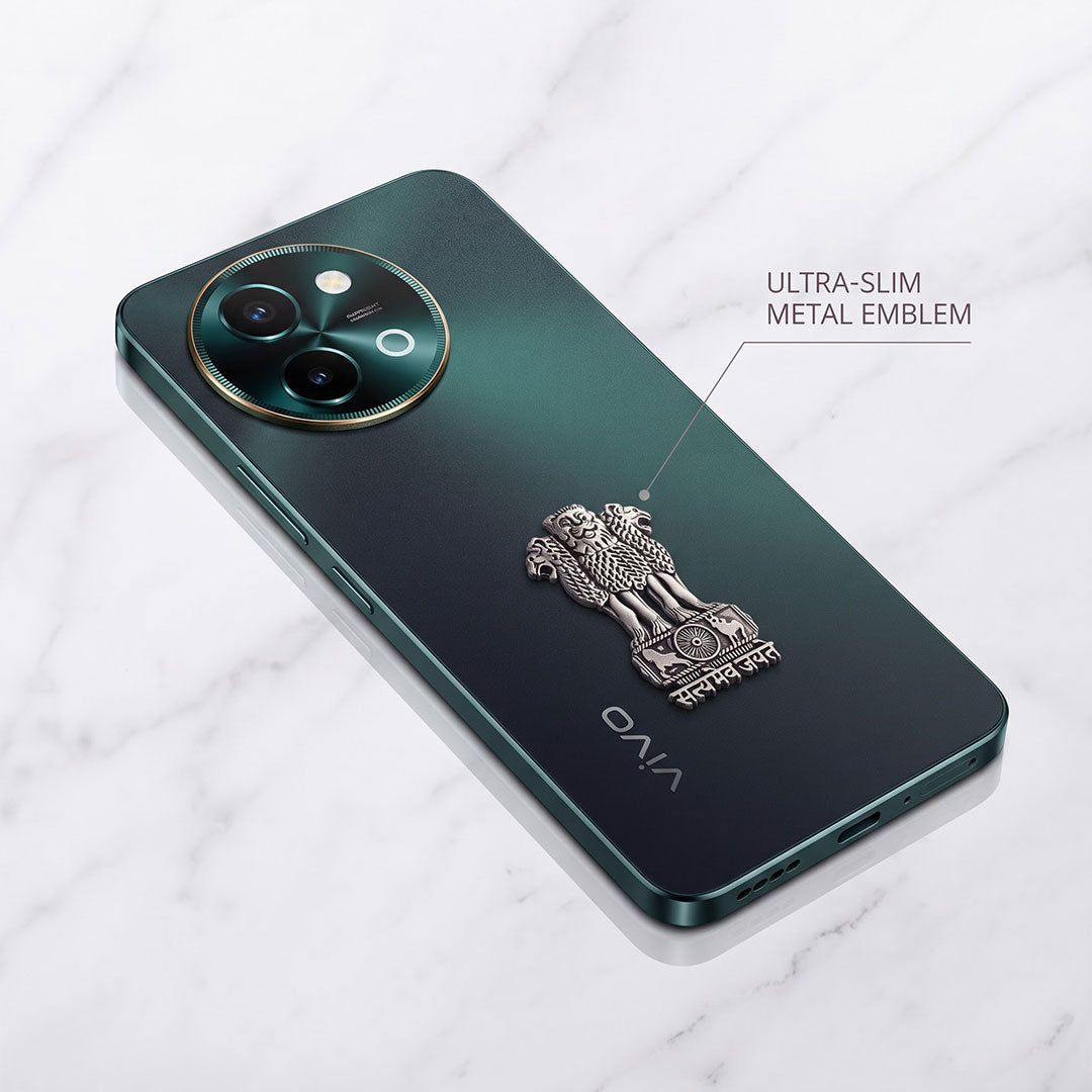 Vivo Y58 5G Compatible Satyamev Jayate 3D Metal Emblem Sticker