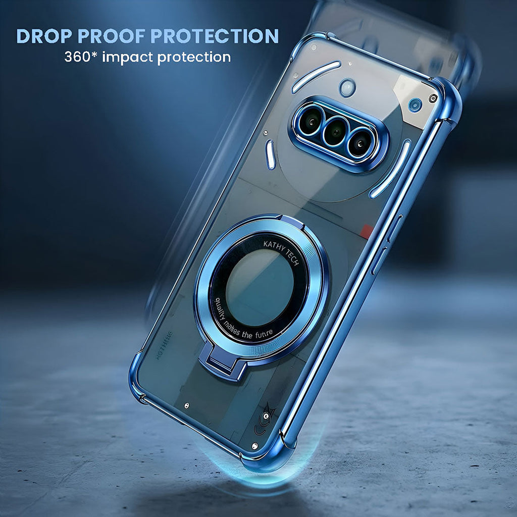 Nothing Phone 3a 5G Original Luxury Magnifier Ring Stand Shockproof Airbags Corner Case