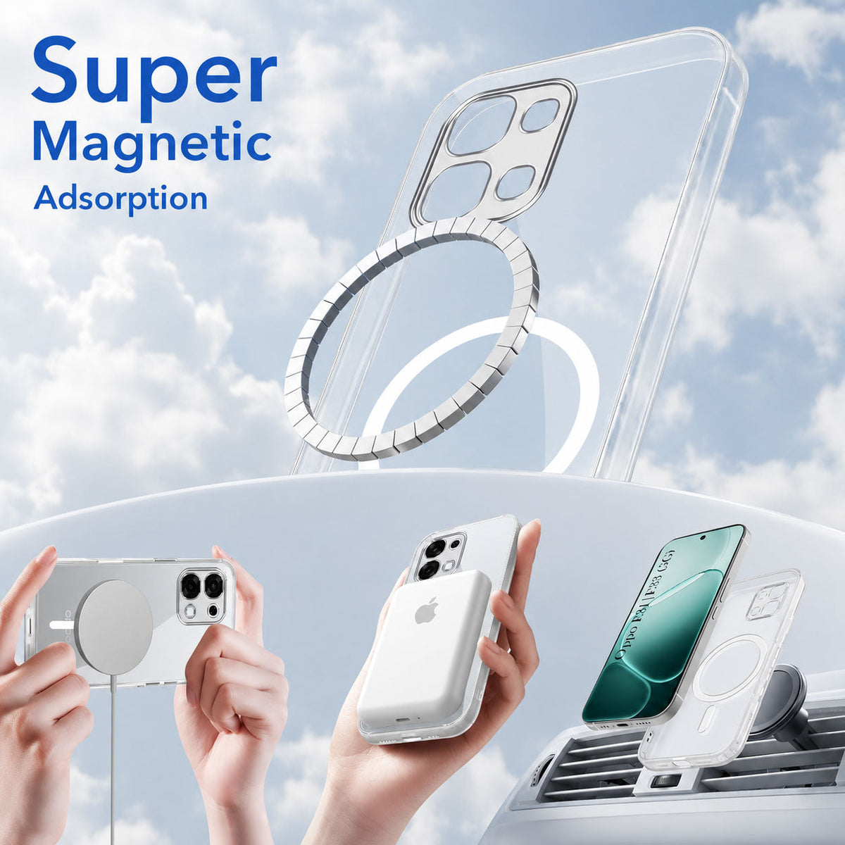 Oppo F31 5G Clear Anti-Yellow MagSafe Protective Case