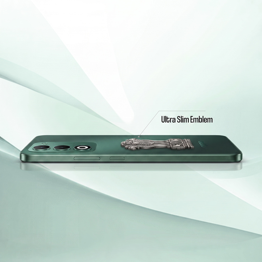 Oppo A5 5G Compatible Satyamev Jayate 3D Metal Emblem Sticker