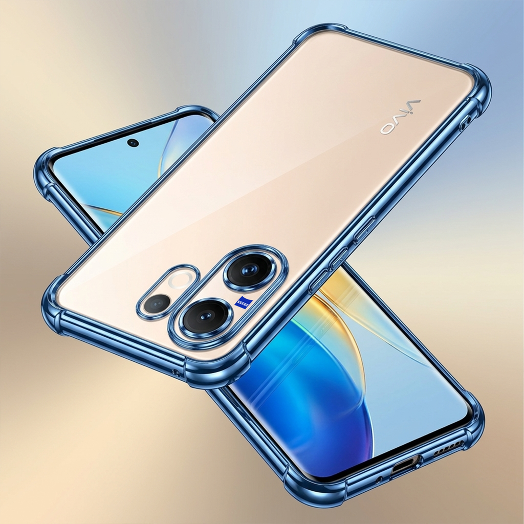 Vivo T4 Pro 5G Anti-Yellow Electroplating Transparent Airbags Case