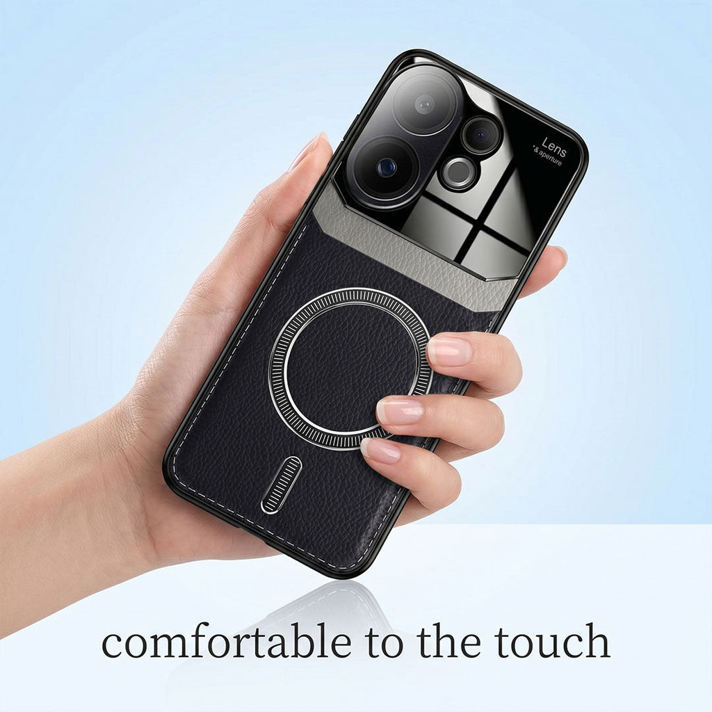 Vivo V60 5G Premium Magsafe Magnetic Leather Lens Protective Case