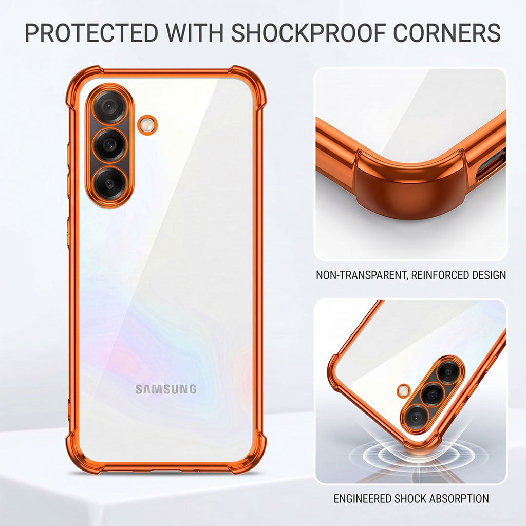 Samsung galaxy A36 5G Premium Shockproof Transparent Airbag Cosmic Orange Case