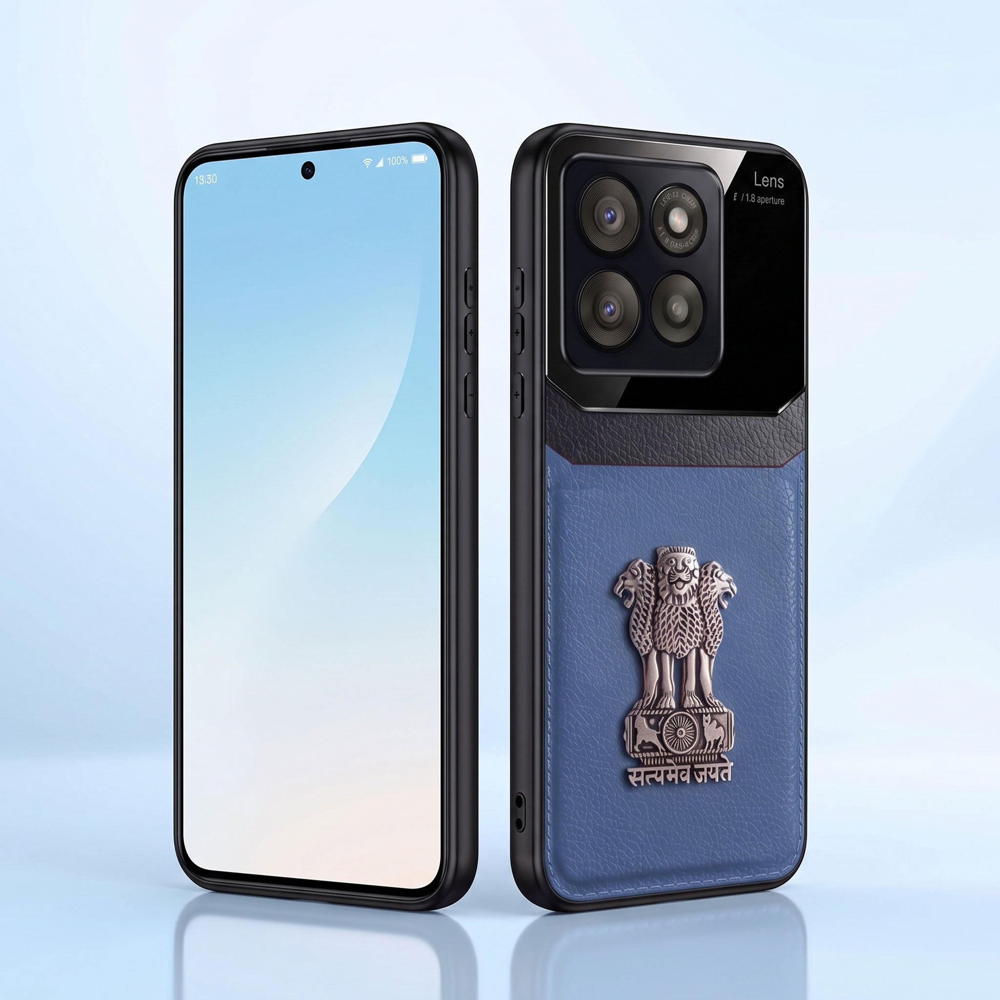 Motorola Edge 60 Pro 5G Satyamev Jayate 3D Metal Leather Back Case