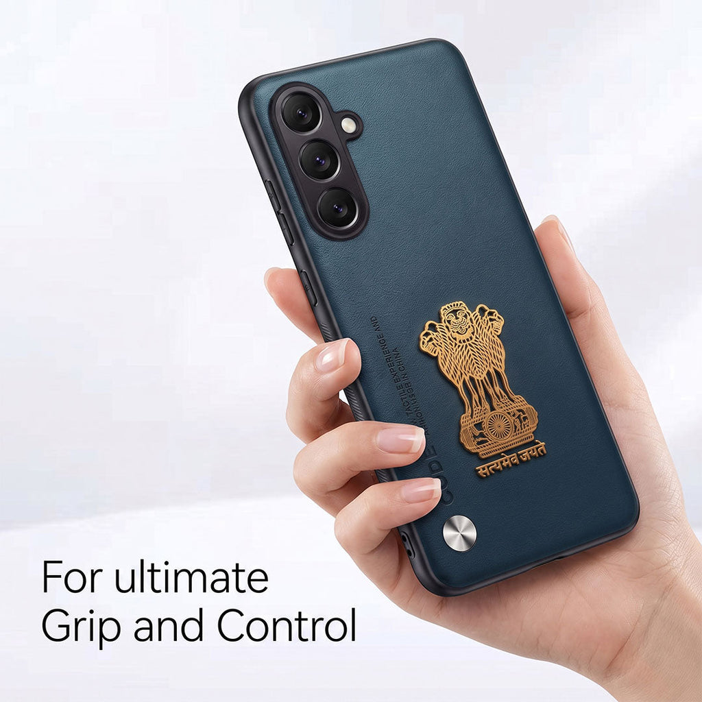 Samsung Galaxy A55 5G Satyamev Jayate Vegan Leather Back Case
