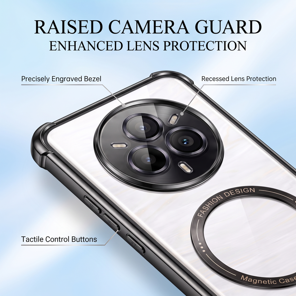 Realme 14 Pro+ 5G Premium Magnetic MagSafe Shockproof Airbag Case
